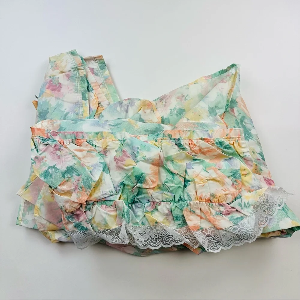 Excell Home Fashions Vintage Floral Shower Curtains with Lace Detail
